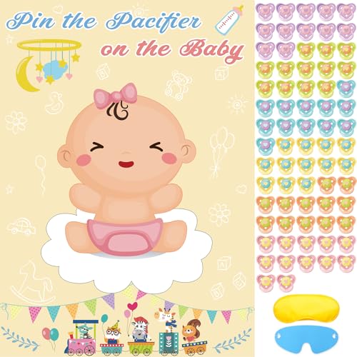 Pin the Pacifier on the Baby Game for Girls | Baby Shower Fun