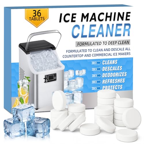 Bellisinno Ice Maker Cleaner Tablets - 36 Pack, Nickel-Safe Scale Remover