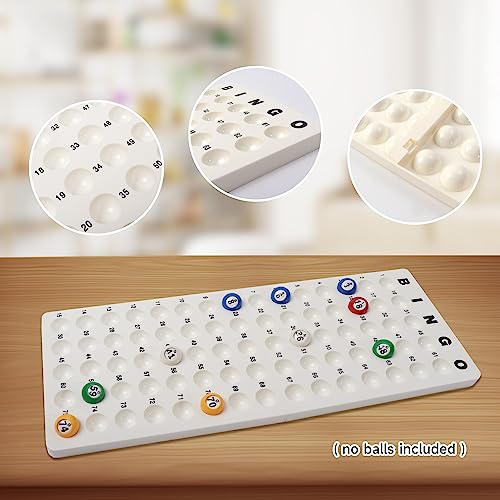GSE Bingo Master Board - White Calling Board for 7/8" Bingo Balls
