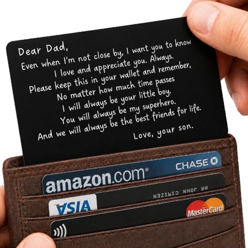 Heartfelt Dad Wallet Card – Perfect Father's Day Gift from Son