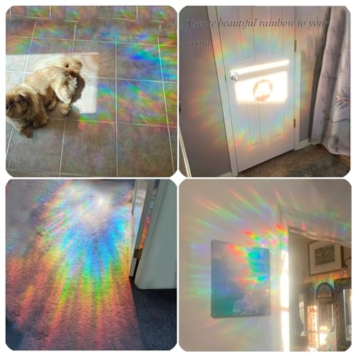 56 Pcs Rainbow Prism Window Stickers for Bird Strike Prevention