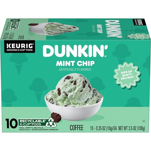 Dunkin' Mint Chip Dark Roast Coffee K-Cup Pods - 10 Count