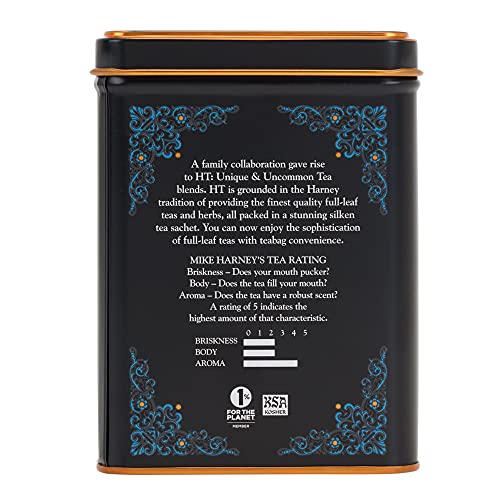 Harney & Sons Black Cask Bourbon Black Tea - 20 Pyramid Sachets in Tin