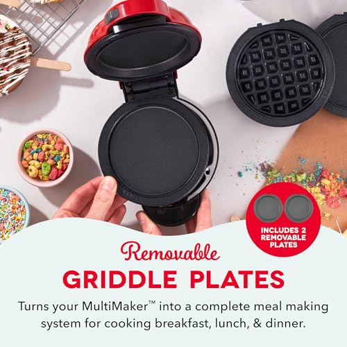 Dash Mini Griddle Plates for Pancakes & Eggs - Nonstick, 2-Pack, Interchangeable for MultiMaker Mini System