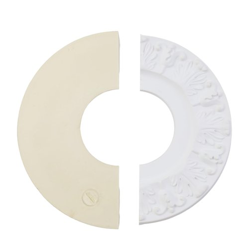 Risbay 2PCS White 10.12" PU Ceiling Medallion Ring Light Fixtures Ceiling Medallion Ceiling Fan Light Covers for Light Fixtures and Ceiling Fans