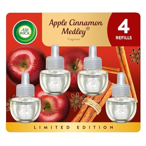 Air Wick Plug-In Scented Oil Refills, Apple Cinnamon Medley, 4 Pack