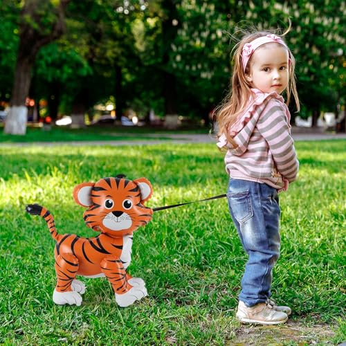 Extra-Large Standing Tiger Foil Balloon - 24 Inch Jungle Safari Decoration