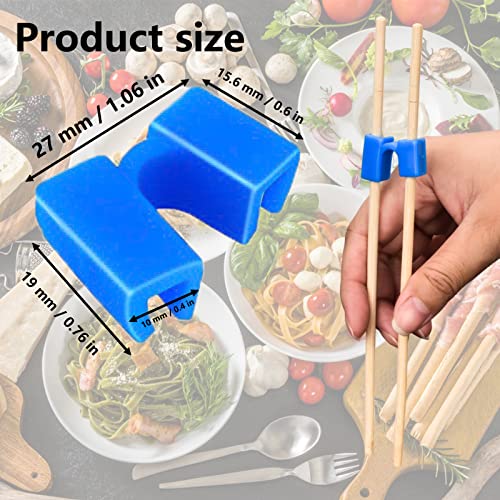 8 Pairs Reusable Chopstick Helpers for Beginners - Multicolor