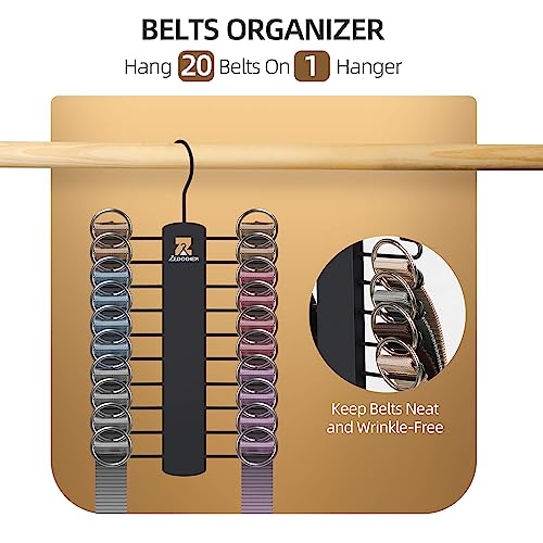 ZEDODIER 2-Pack Tie Hanger Set - Space-Saving Necktie Organizer