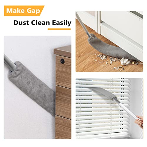 Retractable Gap Dust Cleaner with 100” Extension Pole & 3 Cloths