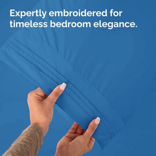 King Pillow Cases by [Brand Name] - Ultra Soft Hotel Quality Covers | Wrinkle-Free & Stain Resistant - 2 Piece Set in Royal Blue