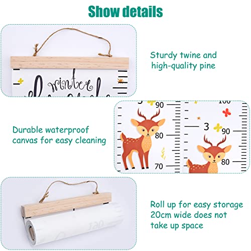 Animal Style Kids Height Chart - Canvas Growth Ruler for Nursery Wall Decor
