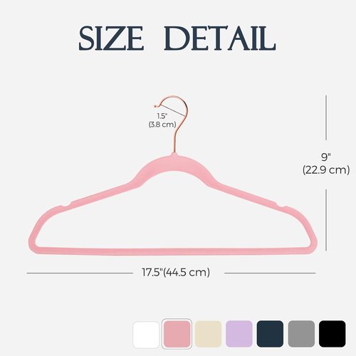 HOUSE DAY Pink Velvet Hangers - Premium Non-Slip Felt Clothes Hangers | 120 Pack, Durable & Space-Saving