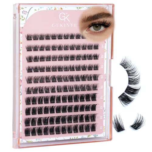 Gekinye Wispy Lash Clusters 120pcs - Natural Faux Mink Individual Eyelashes