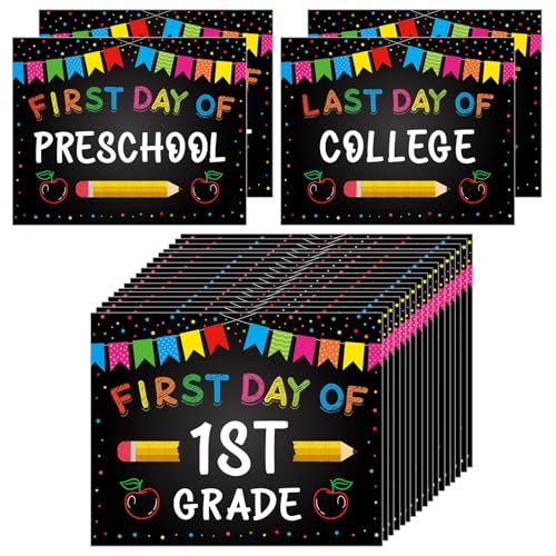 First and Last Day of School Photo Prop Sign - Double Sided, 10" x 8"