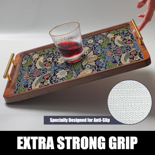 Non-Adhesive Bird Floral Shelf Liner - 12in x 10ft Waterproof
