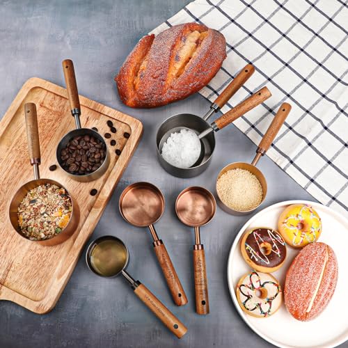 Malmo 250ml Stainless Steel Measuring Cup with Walnut Wooden Handle