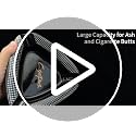 Black Cigar Ceramic Triangle Ashtray - Deep Basin Holds 3 Cigars, Durable
