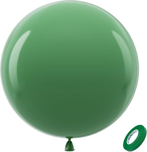 Bezente 36-Inch Sage Green Giant Balloons - 8 Pack Jumbo Olive Green Round Latex for Parties