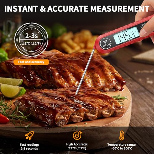 DOQAUS Digital Meat Thermometer with Dual Probe, Instant Read BBQ & Oven Tool