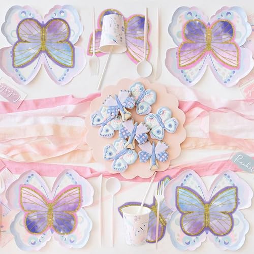 Butterfly Party Napkins 40pcs Floral Spring Table Decorations