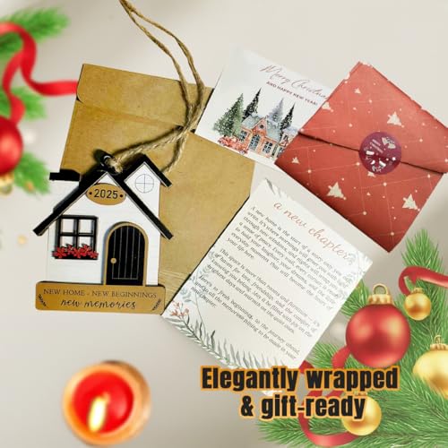New Home Christmas Ornament 2025 – Housewarming Keepsake with Story Card