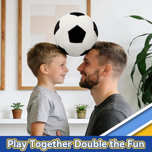 Fluffy Soccer Pillow - 8" Plush Decorative Soccer Ball for Kids
