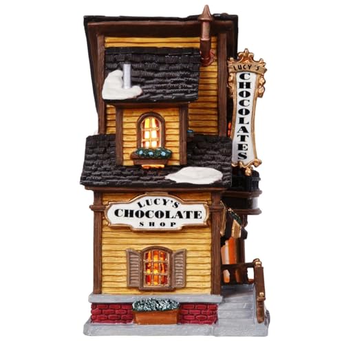Lemax Christmas Village Lighted Building Lucy’s Chocolate Shop - Battery Operated