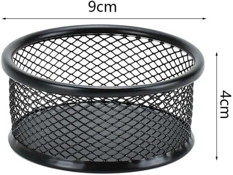 Black Metal Paper Clip Holder Dispenser Organizer for Desk Home Office