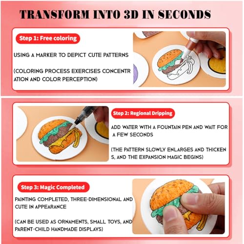LEIAIRUI 3D Magic Puffy Paint Kit for Creative DIY Art