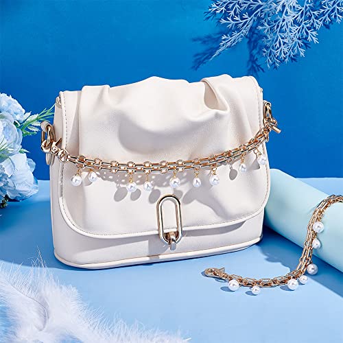 Gold Pearl Bag Charms Set - 2pcs 9.8 Inch Replacement Straps