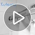 Kutesna Clear Shower Curtain Rings - 12 Pack with Snap-Close Design