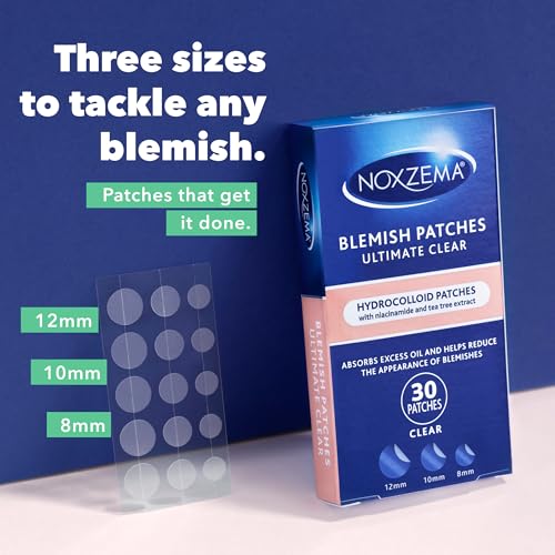 Noxzema Hydrocolloid Pimple Patches with Niacinamide & Tea Tree, 30 Count