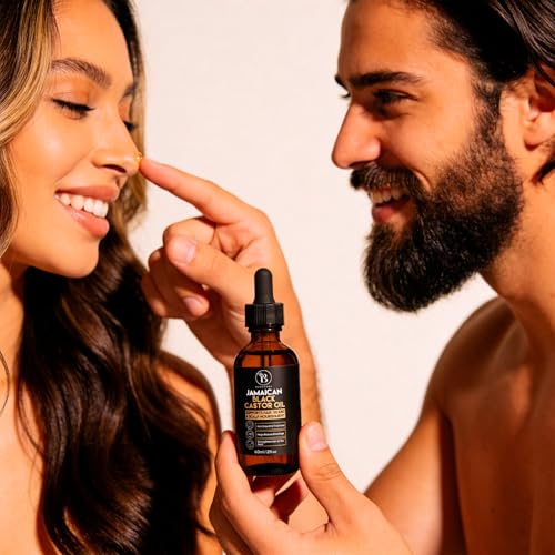 BLOOMORA Jamaican Black Castor Oil - Pure Cold-Pressed Hair Growth Oil for Scalp, Lashes & Beard (60ml)