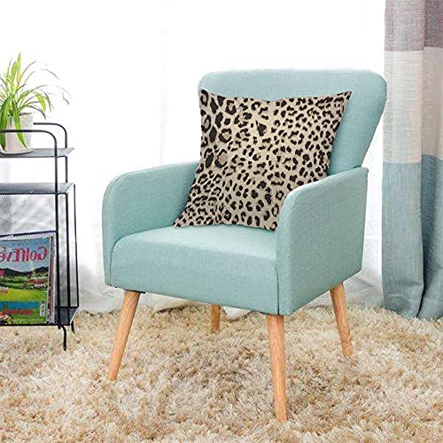 AOYEGO Leopard Animal Print Throw Pillow Cover 18x18 Inch Cotton Linen Cushion for Home Decor