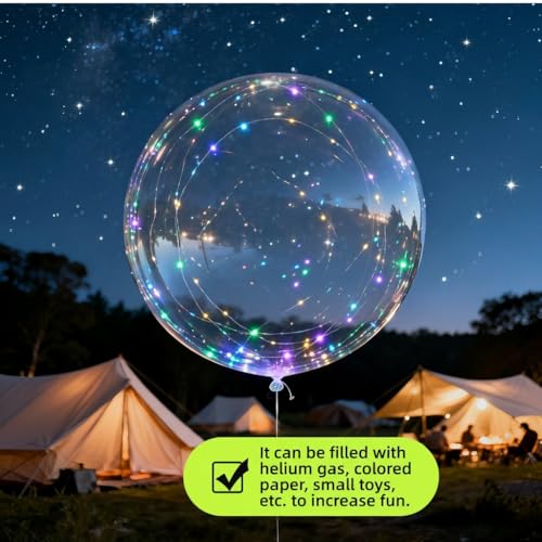 24 Inch Clear Bubble Balloons Pack of 25 - DIY Transparent Party Decorations