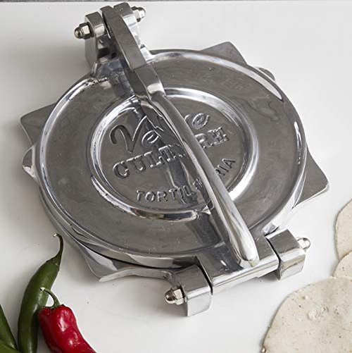 Verve CULTURE Large Tortilla Press, Aluminum Street Taco Press and Quesadilla Maker, Aplastador de Tortillas, Tortilla Maker, 9”