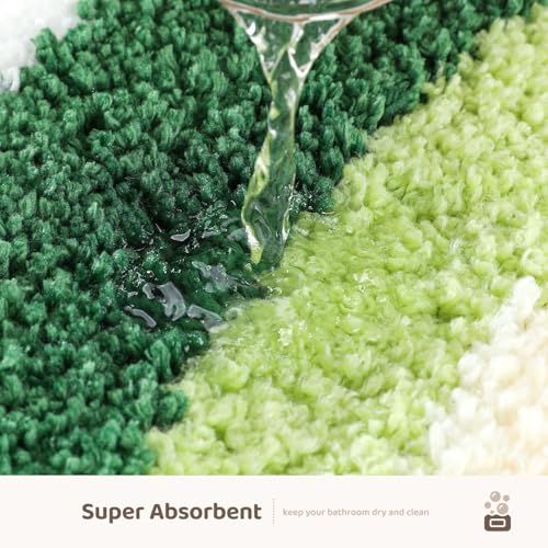 Molesun Lime Bath Mat - Plush Microfiber Non-Slip, 16x24