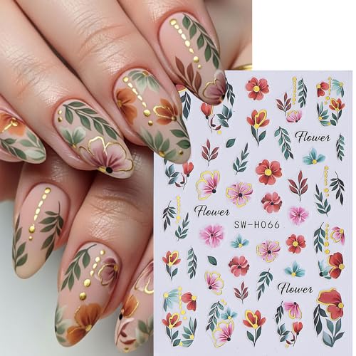Valentine Nail Art Stickers 3D Self-Adhesive Heart Decals 6Pcs