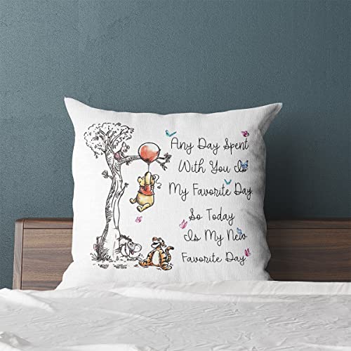 Friendship Quotes Throw Pillow Cover 18x18 Inch Cute Linen Cushion Case for Home Decor