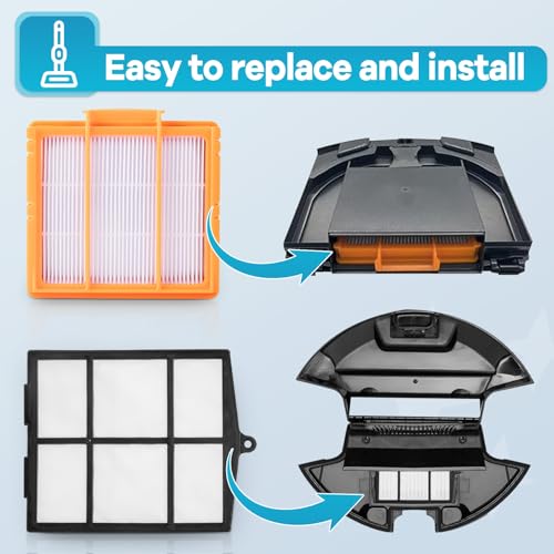 AV2501S Replacement Filters for Shark Robot Vacuum - 2 HEPA & 2 Pre-Motor Filters