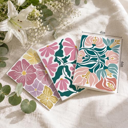 24-Pack Floral Greeting Cards Set with Envelopes & Stickers, 4x6 Inch