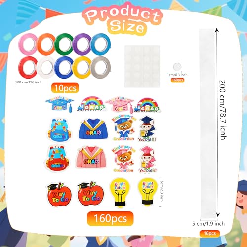 220 Pcs Kids Graduation Candy Lei Making Kit - Blue Set