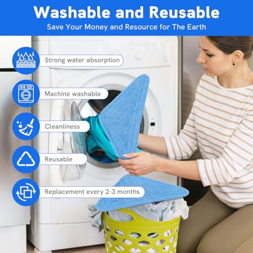 Sgizoku Microfiber Steam Mop Pads for Wagner & HomeRight - 4 Pack