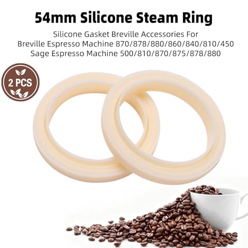 54mm Silicone Espresso Machine Gasket 2-Pack for Breville Barista Express