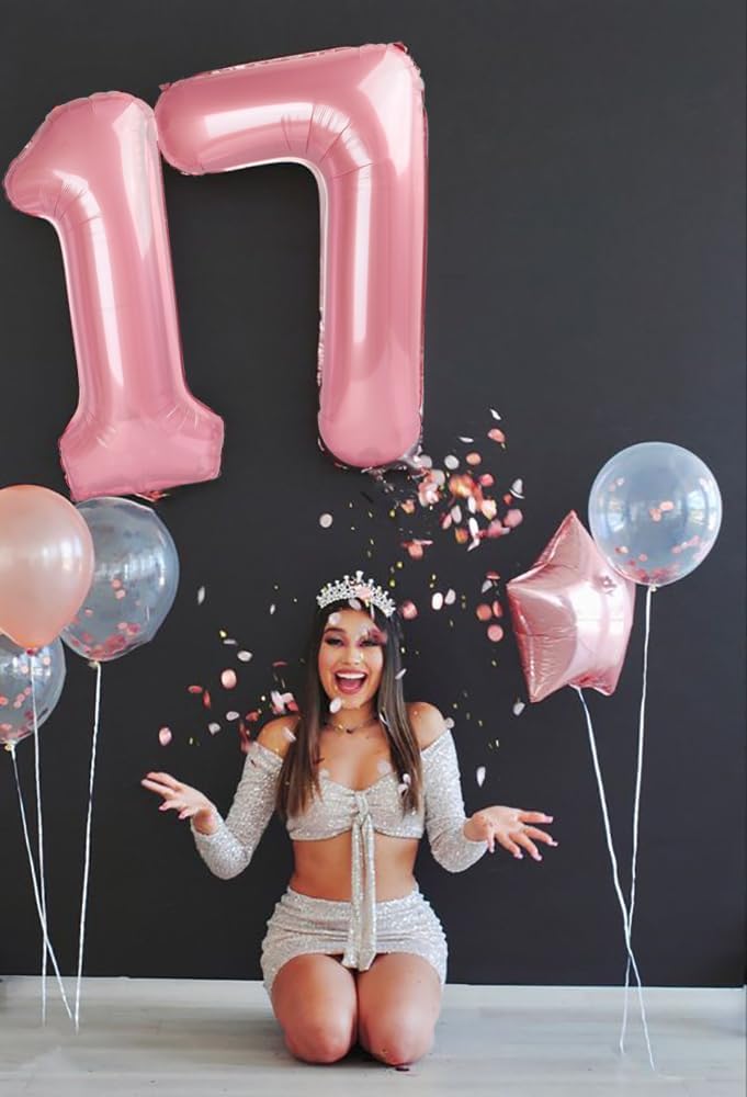 Number 0 Balloons - 40 Inch Pastel Pink Birthday Decorations for Milestone Events & Baby Showers