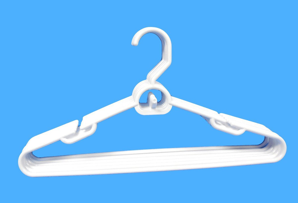 Merrick Plastic Attachable Hangers, 6-Count White