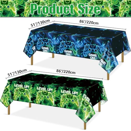 4 Pack Video Game Tablecloths with Controller Design - 51x86 in