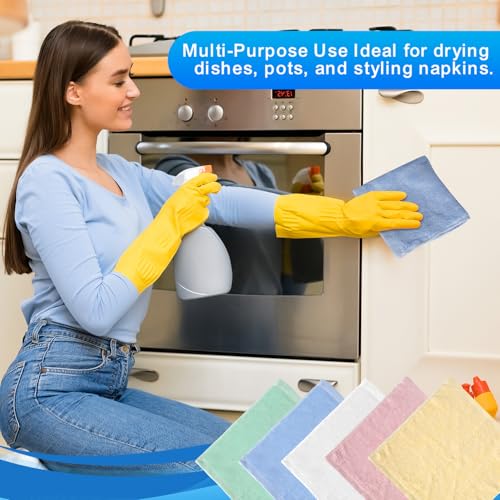 10-Pack Microfiber Washcloths - Soft, Highly Absorbent Towels for Home & Gym