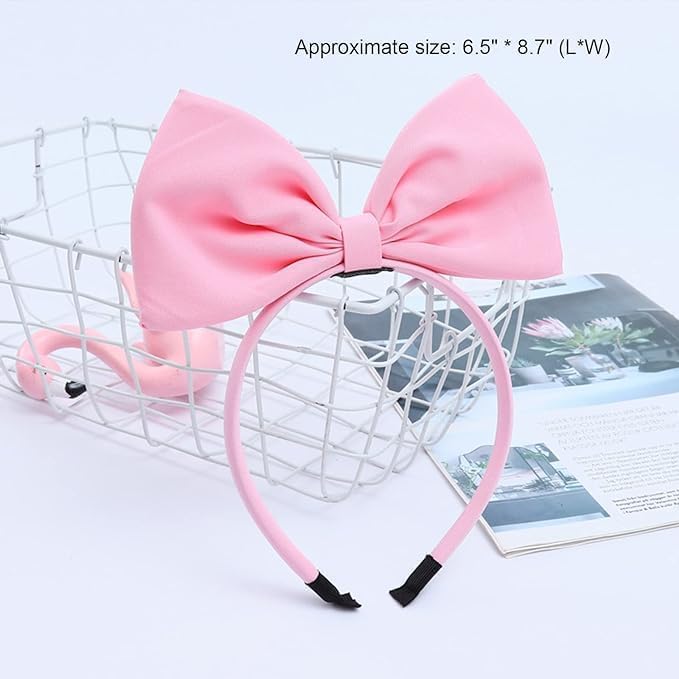 Galyacht Black Bowknot Headband Set for Women and Girls, 2-Pack